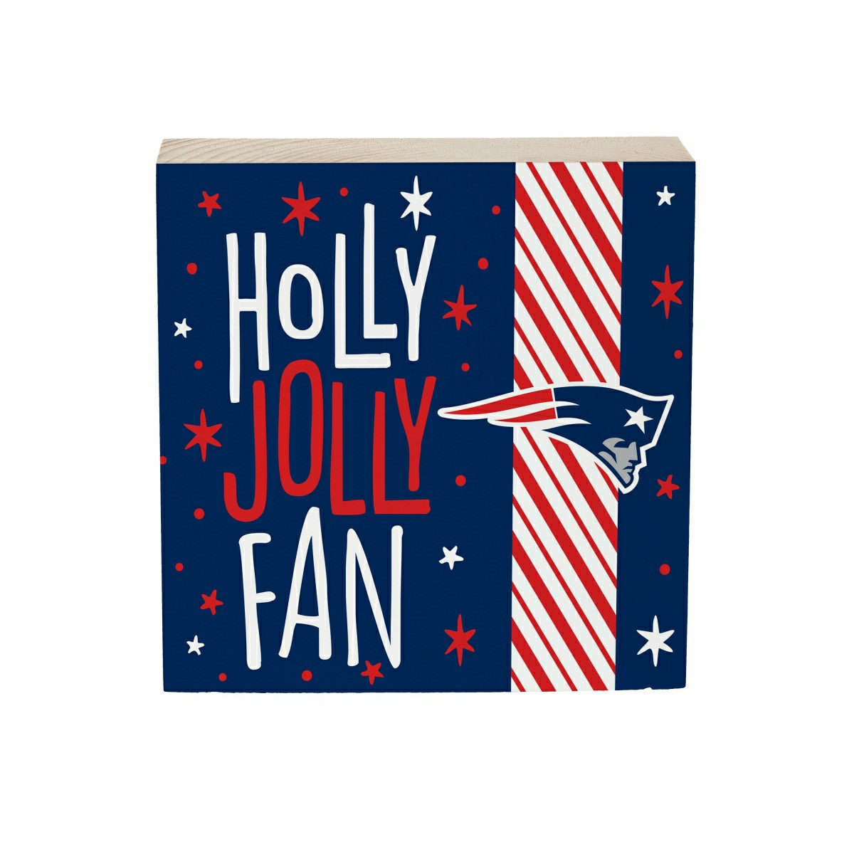 New England Patriots Block, Holiday, 6x6, NFL, Home