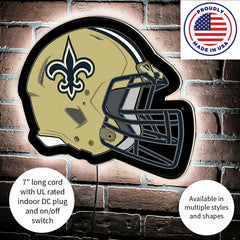 LED Wall Decor, Helmet, New Orleans Saints, NFL, Home