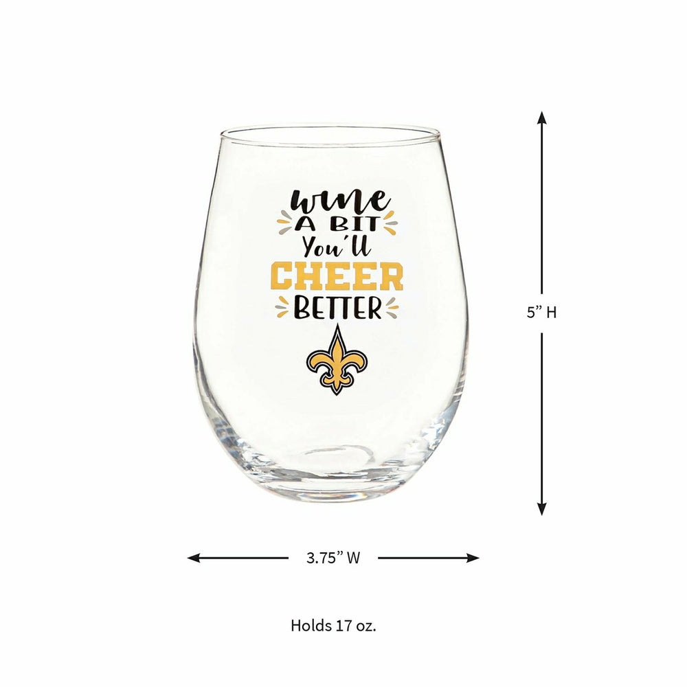New Orleans Saints, 17oz Boxed Stemless Wine, NFL, Home