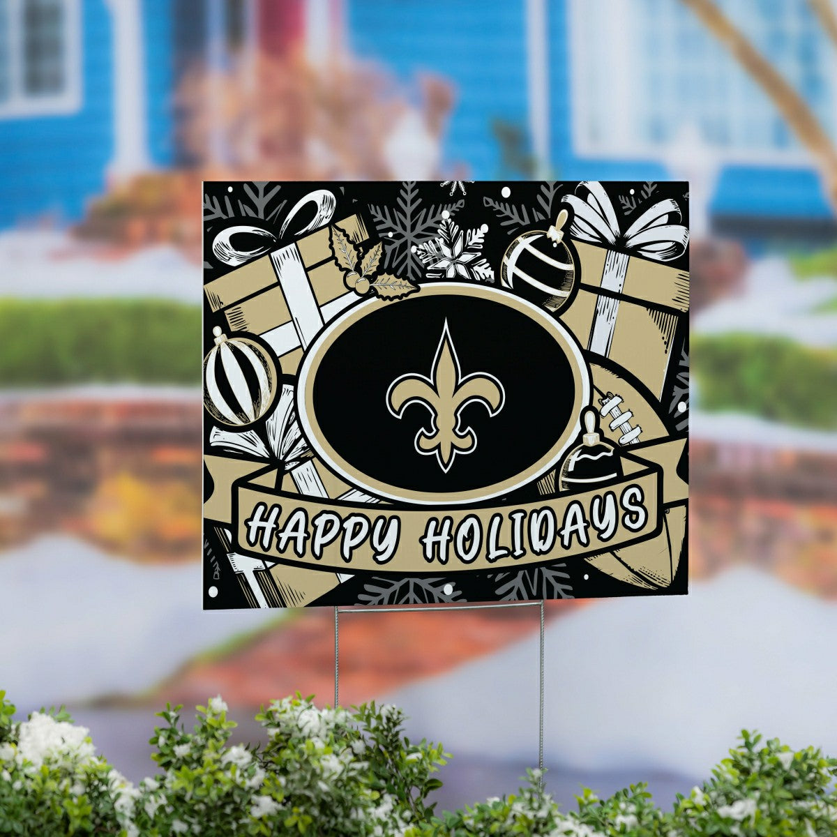 New Orleans Saints Yard Sign, Holiday, NFL, Home
