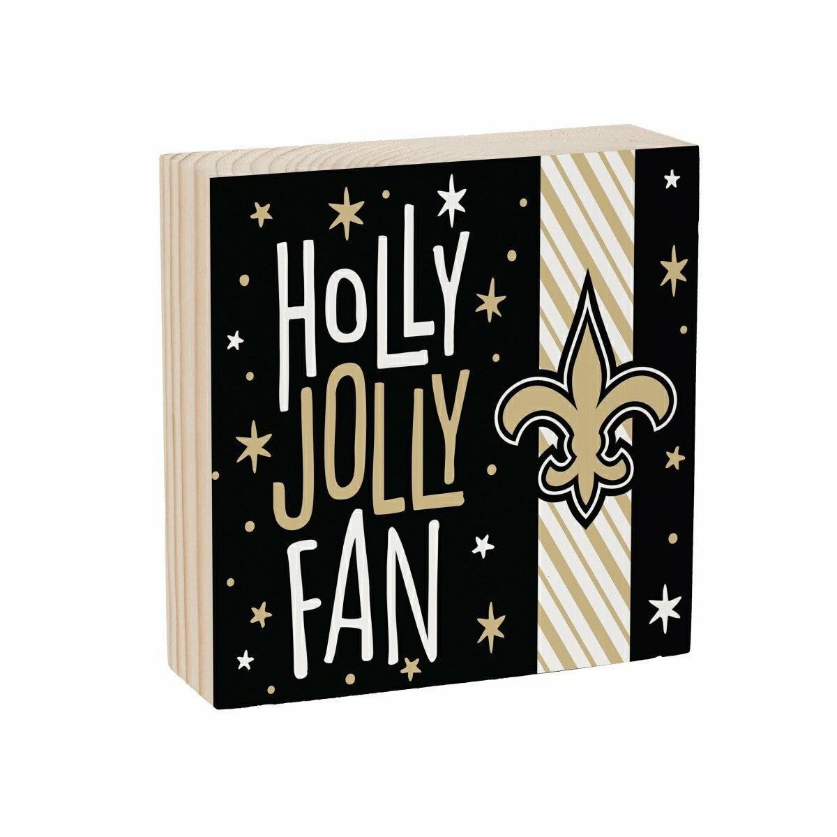 New Orleans Saints Block, Holiday, 6x6, NFL, Home