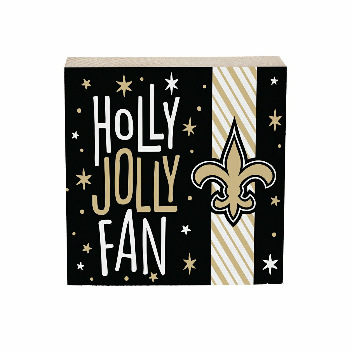 New Orleans Saints Block, Holiday, 6x6, NFL, Home