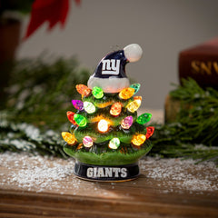 4" Mini LED Tabletop Christmas Tree, Set of 2, New York Giants, NFL, Home