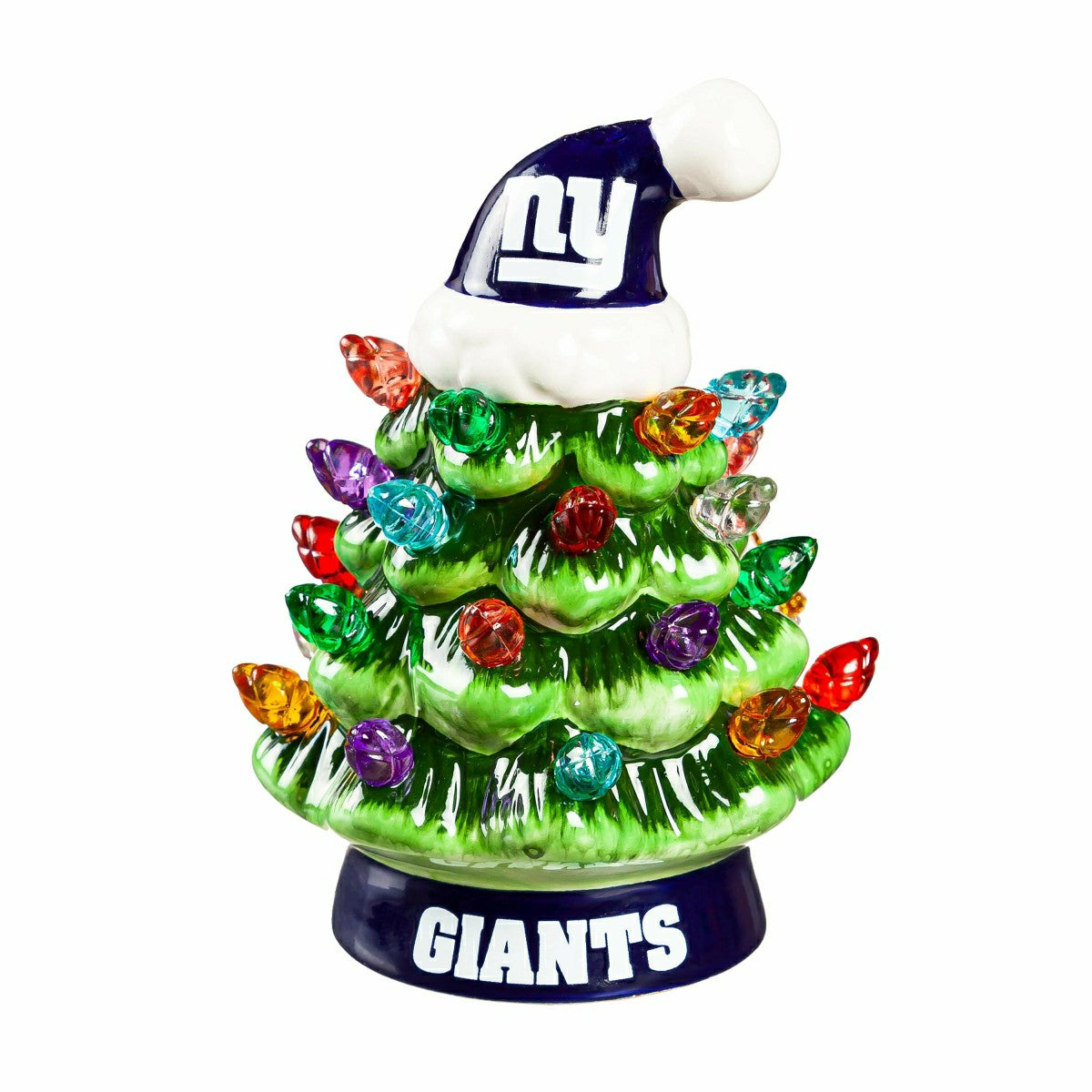 4" Mini LED Tabletop Christmas Tree, Set of 2, New York Giants, NFL, Home
