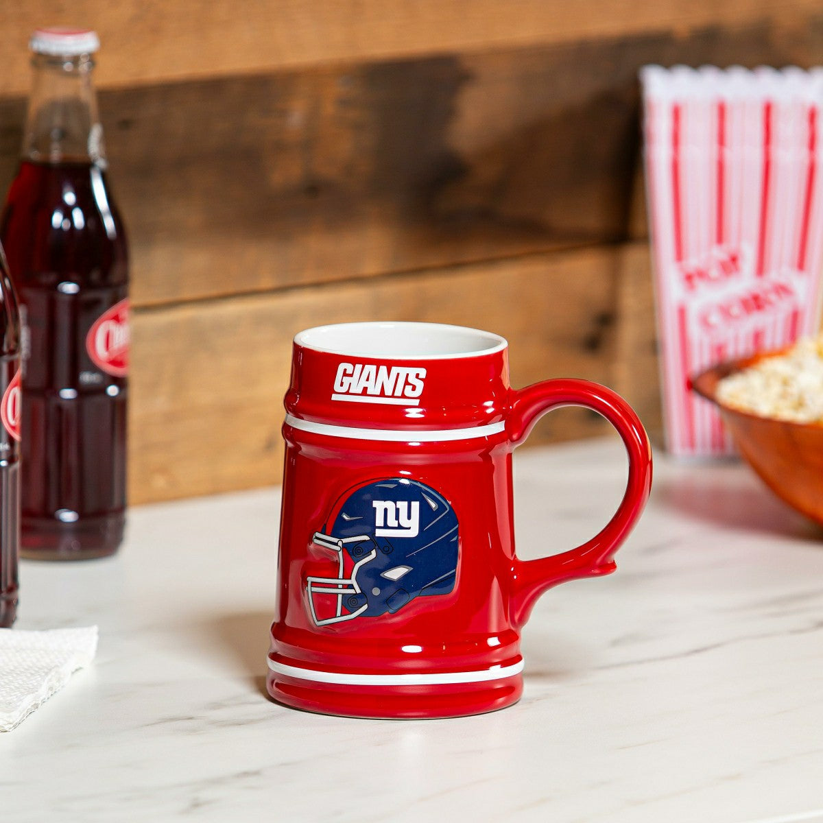 New York Giants Ceramic Stein Cup, 24oz, NFL, Home