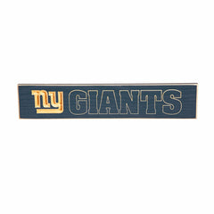New York Giants Engraved Wood Sign, 3.5" x 18", NFL, Home