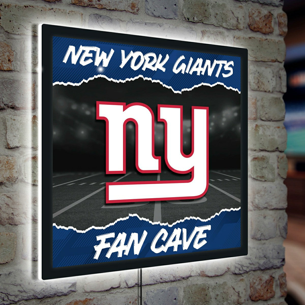 New York Giants 23"H x 23"L LED Wall Decor, Edgelite, Square, NFL, Home