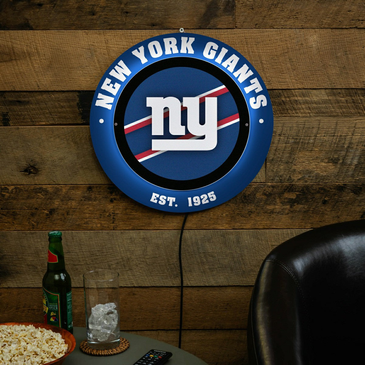 New York Giants, Metal Lite, Round, NFL