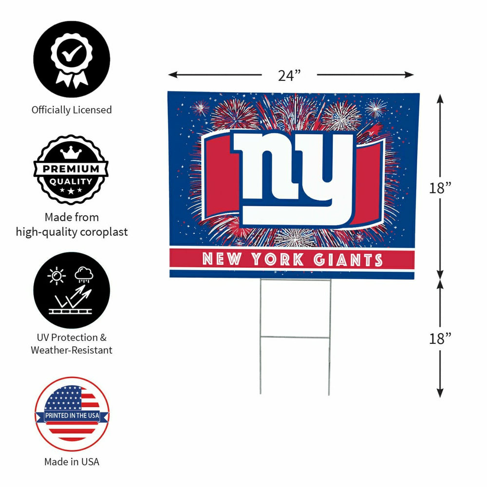 New York Giants Yard Sign, Patriotic, NFL, Home