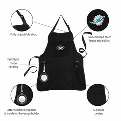 Grill Apron, Black, New York Jets, NFL