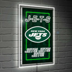 New York Jets NFL Football Rectangle Neolite LED Decor, NFL, Home