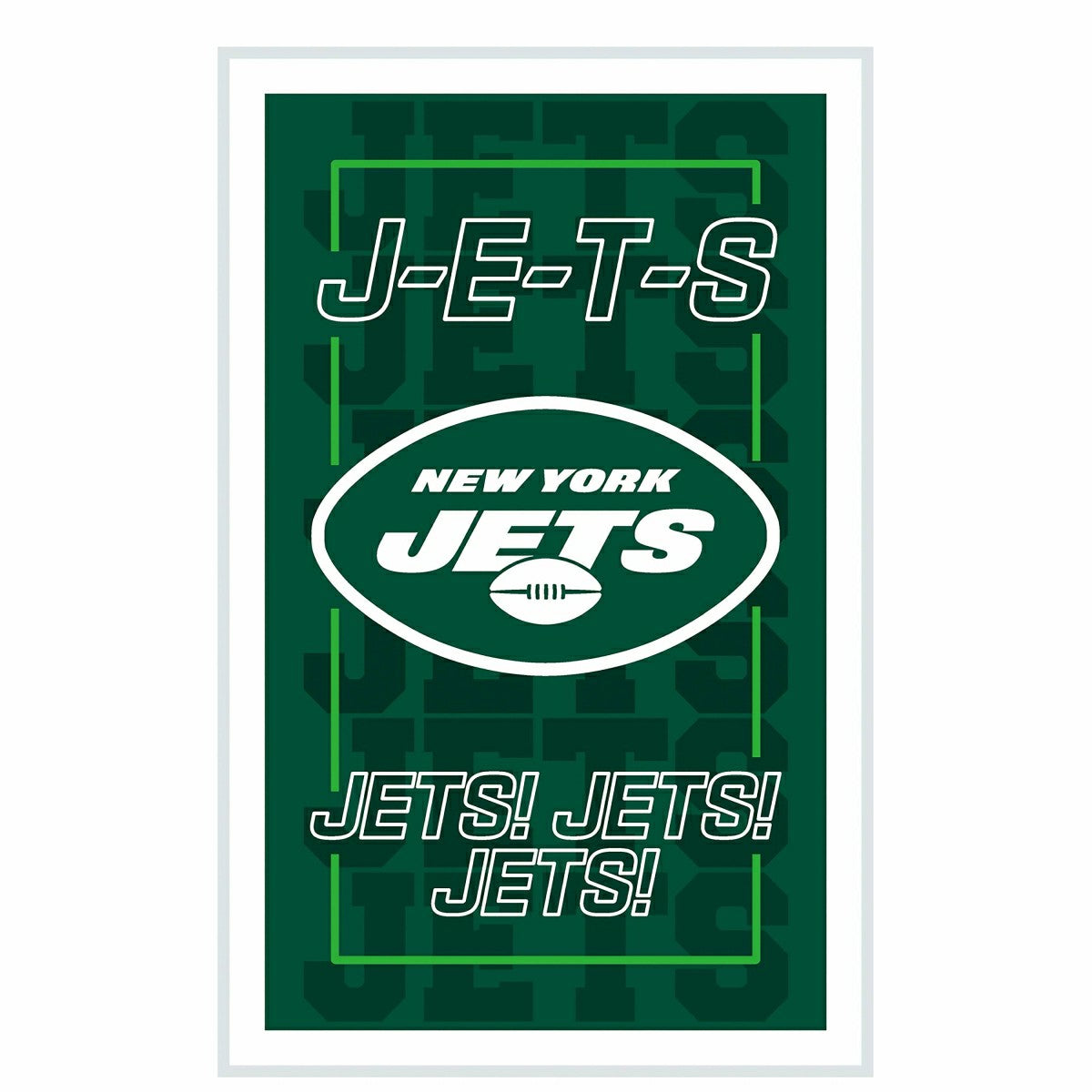New York Jets NFL Football Rectangle Neolite LED Decor, NFL, Home