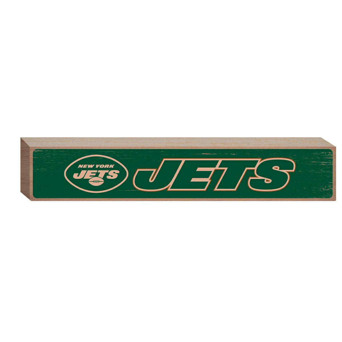 New York Jets Engraved Wood Sign, 3.5" x 18", NFL, Home