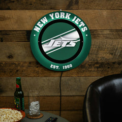 New York Jets, Metal Lite, Round, NFL