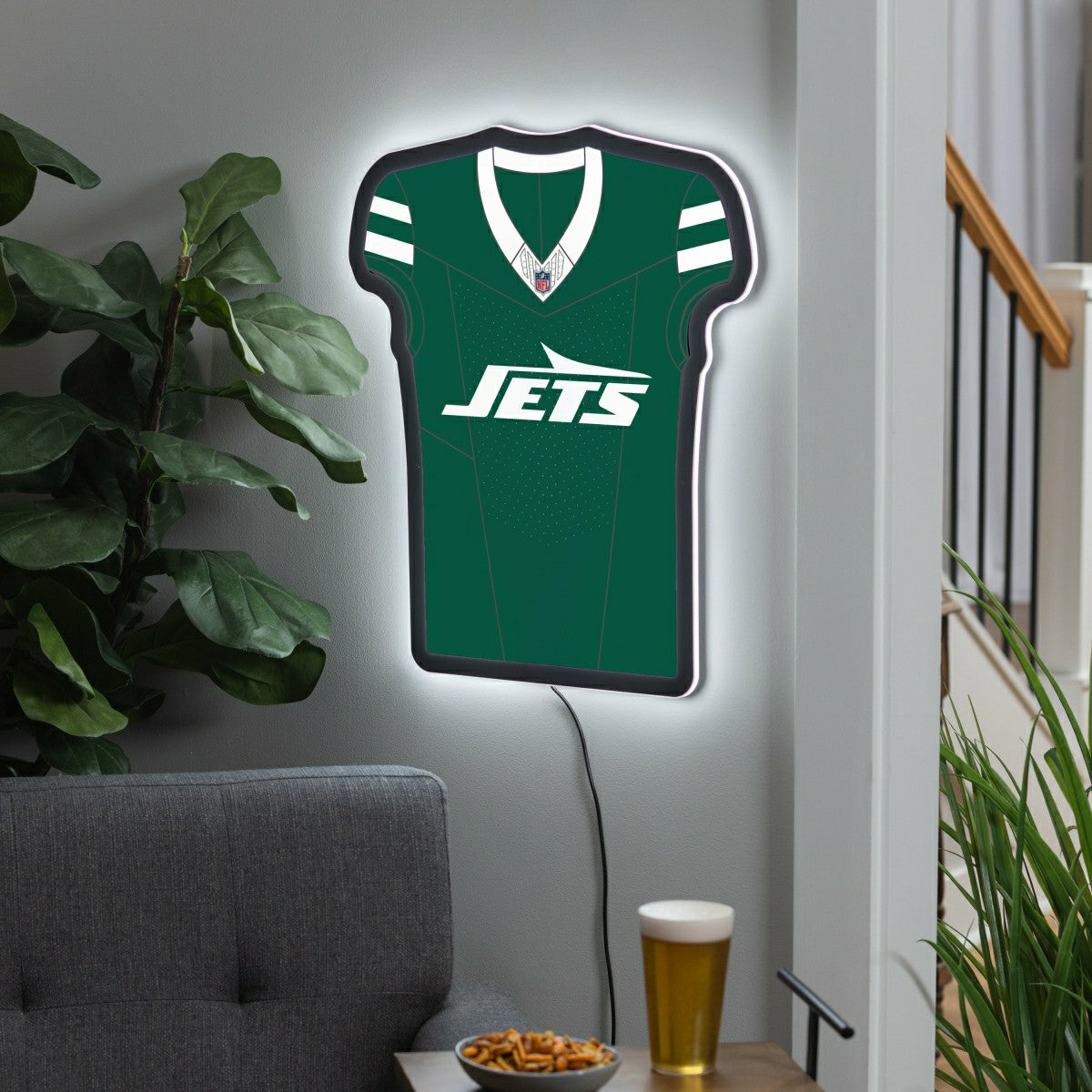 New York Jets NFL Football Jersey Edgelite LED Decor, NFL
