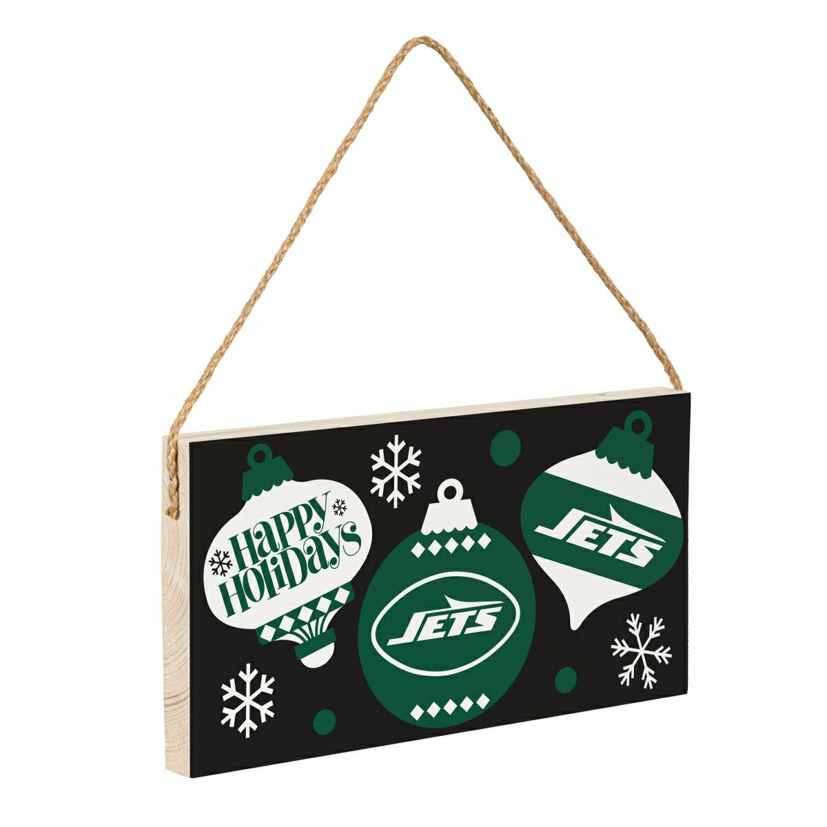 New York Jets Holiday Wood Wall Sign, 6x11, NFL, Home