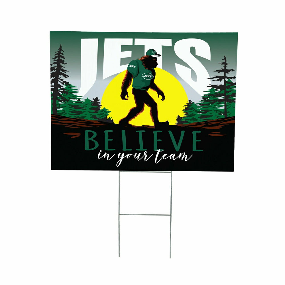 New York Jets Yard Sign, Bigfoot, NFL, Home