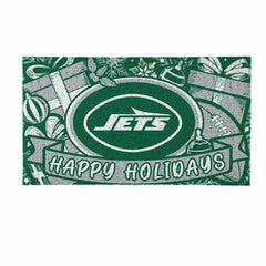 New York Jets Holiday PVC Mat, 28"x16", NFL
