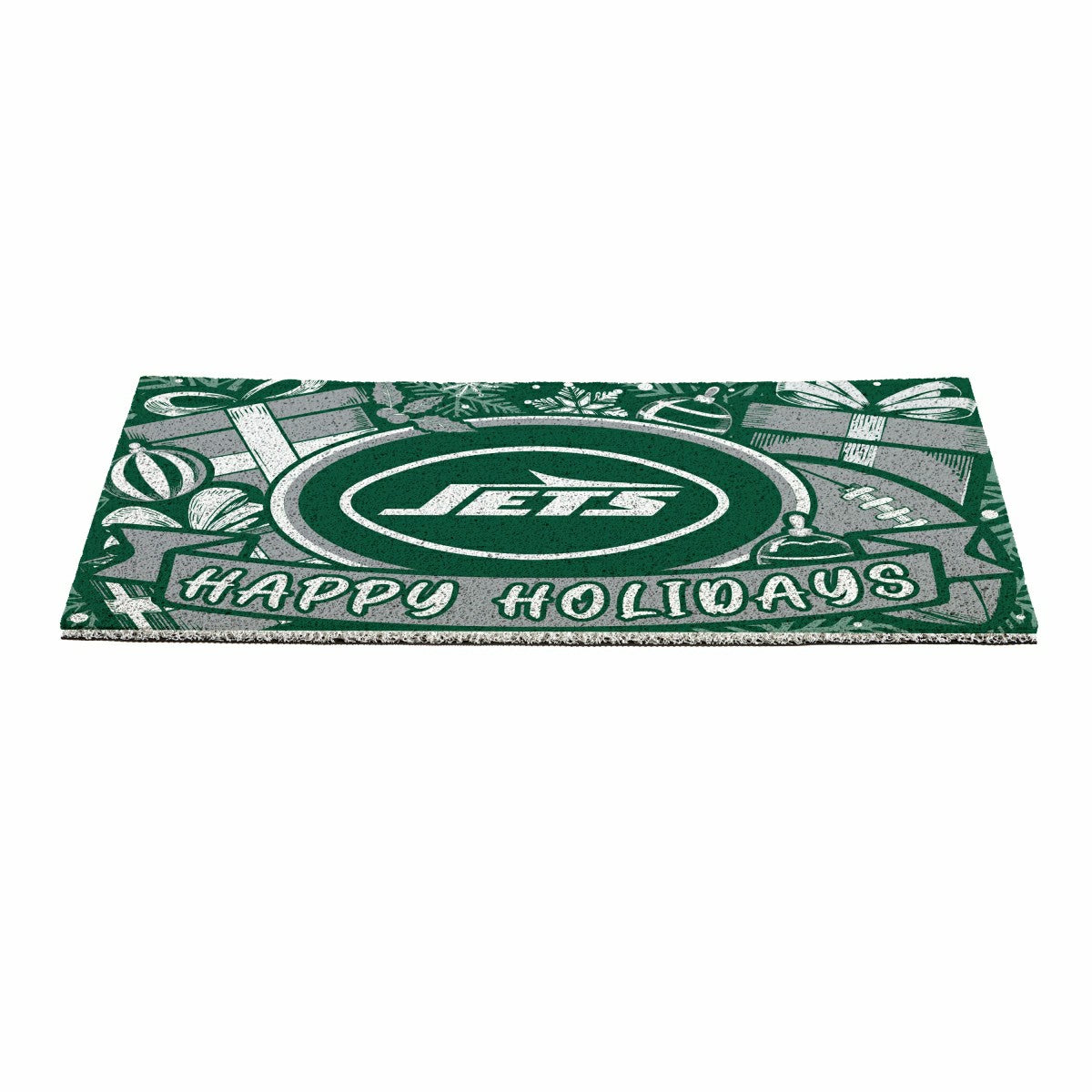 New York Jets Holiday PVC Mat, 28"x16", NFL