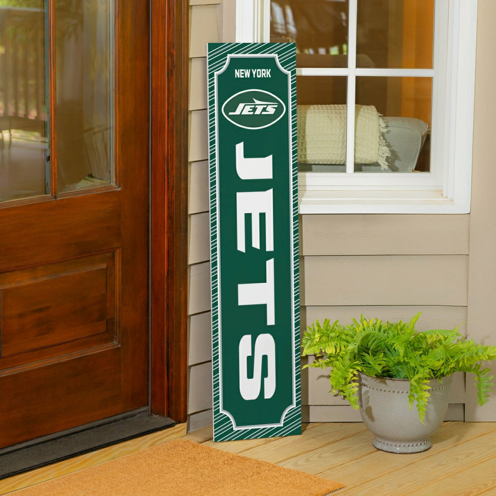 New York Jets Winter Seasonal Double Sided Large Leaner, 46", NFL, Home