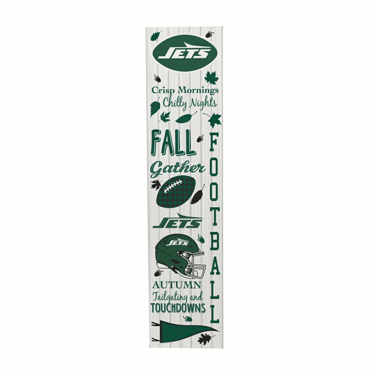 New York Jets Fall Seasonal Double Sided Large Leaner, 46", NFL, Home
