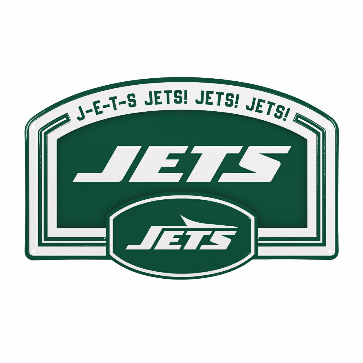 New York Jets USA Embossed Steel Wall Sign, 11" x 17", NFL, Home