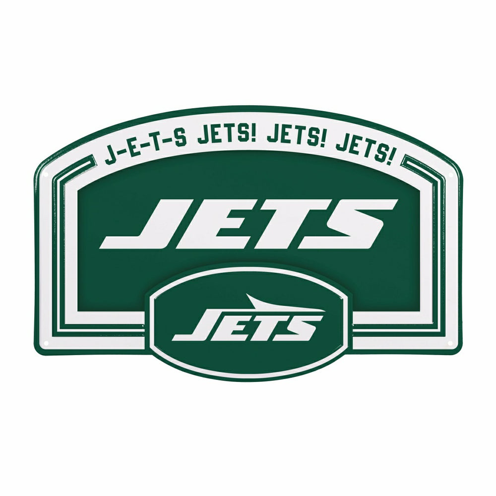 New York Jets USA Embossed Steel Wall Sign, 11" x 17", NFL, Home