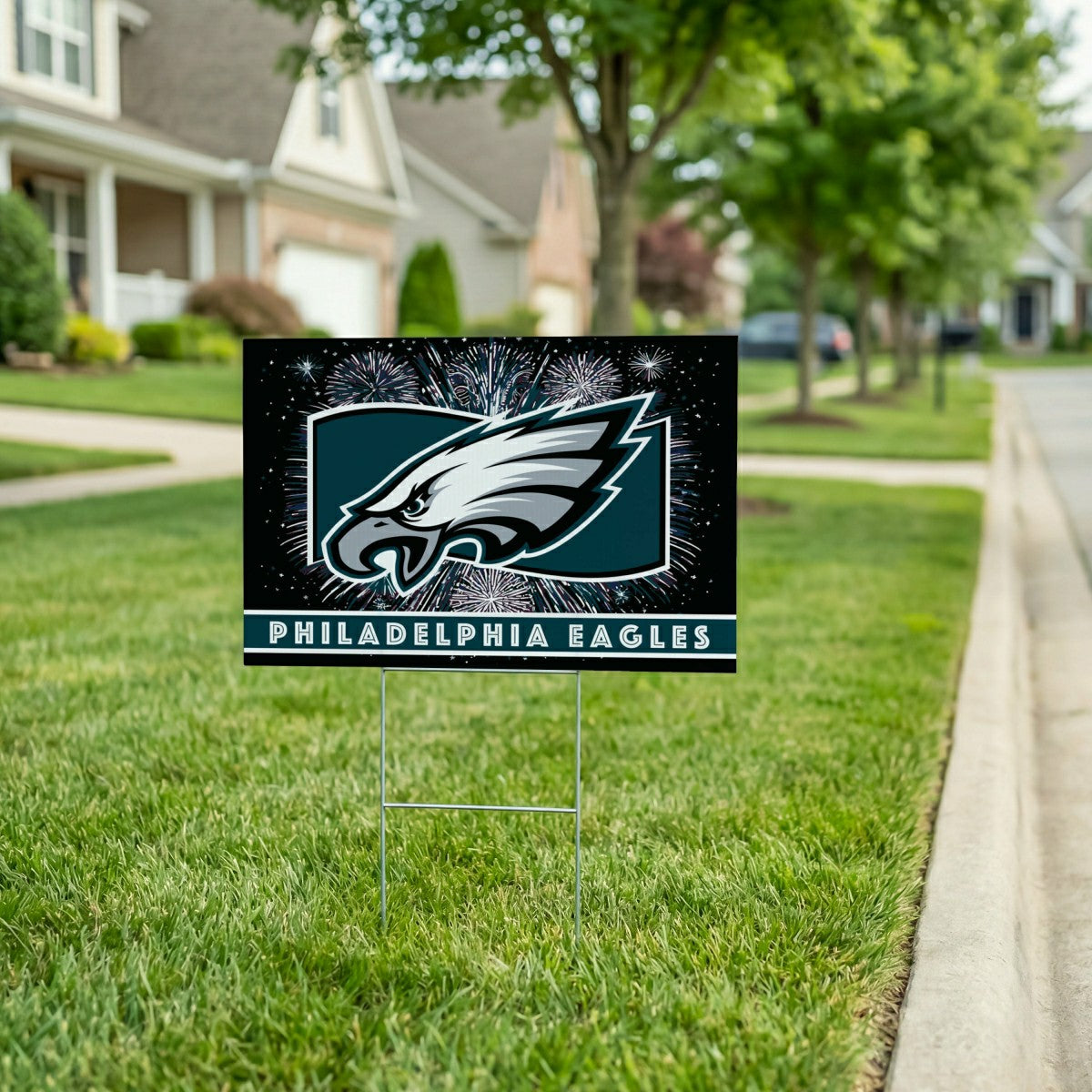 Philadelphia Eagles Yard Sign, Patriotic, NFL, Home