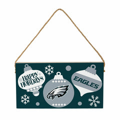 Philadelphia Eagles Holiday Wood Wall Sign, 6x11, NFL, Home