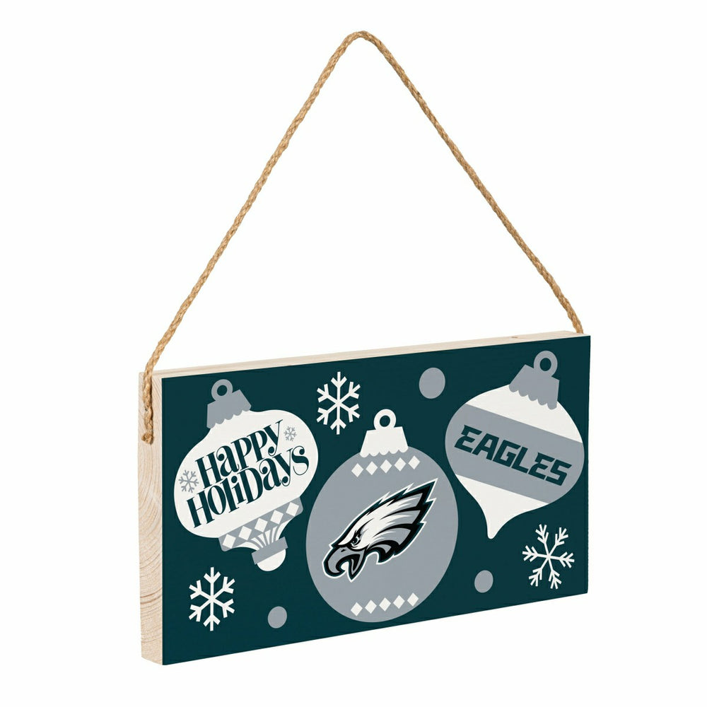 Philadelphia Eagles Holiday Wood Wall Sign, 6x11, NFL, Home