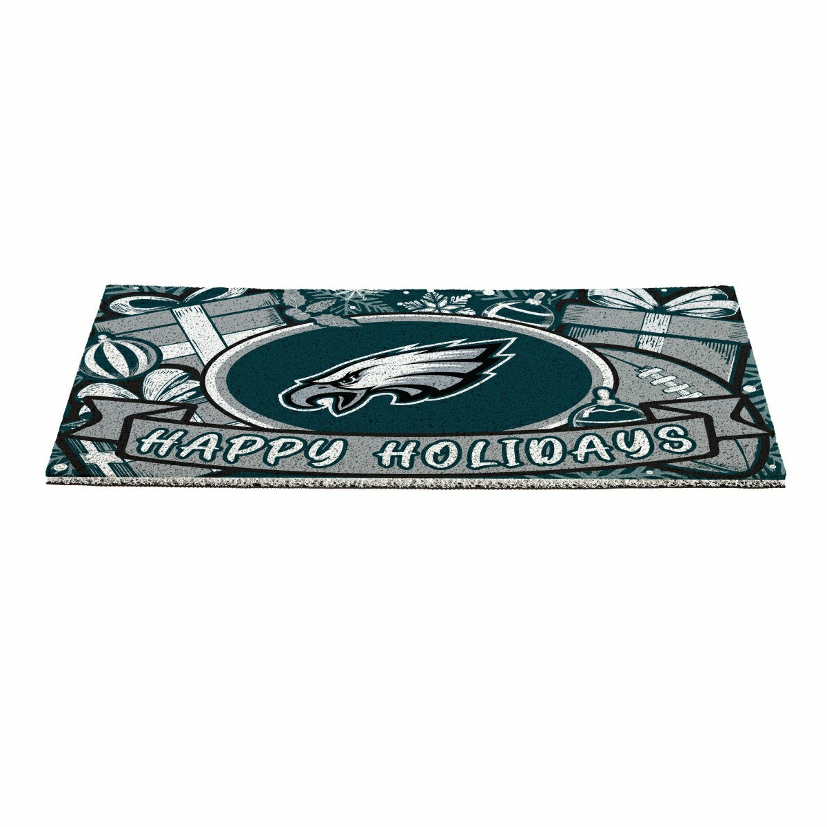 Philadelphia Eagles Holiday PVC Mat, 28"x16", NFL
