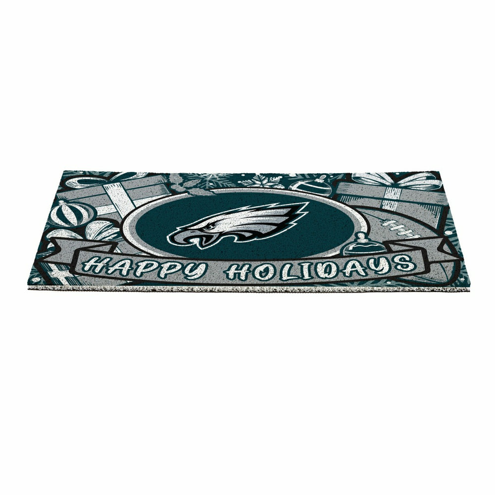 Philadelphia Eagles Holiday PVC Mat, 28"x16", NFL