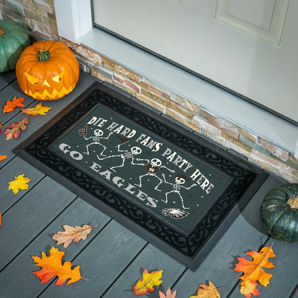 Philadelphia Eagles Flocked Coir Halloween Sassafras Switch Mat, 22"x1, NFL