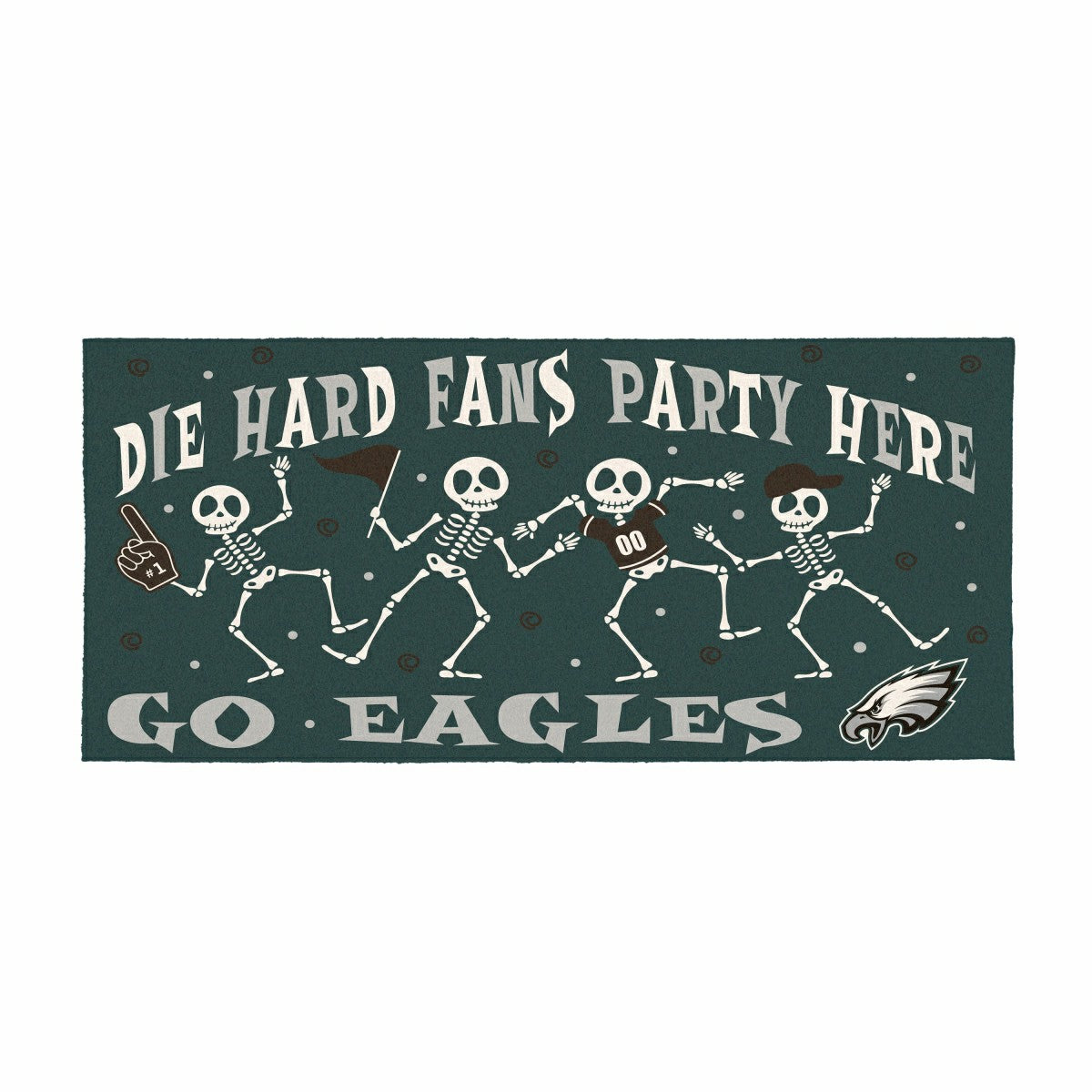 Philadelphia Eagles Flocked Coir Halloween Sassafras Switch Mat, 22"x1, NFL