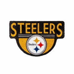 NFL Shaped Coir Door Mat, Steelers, NFL
