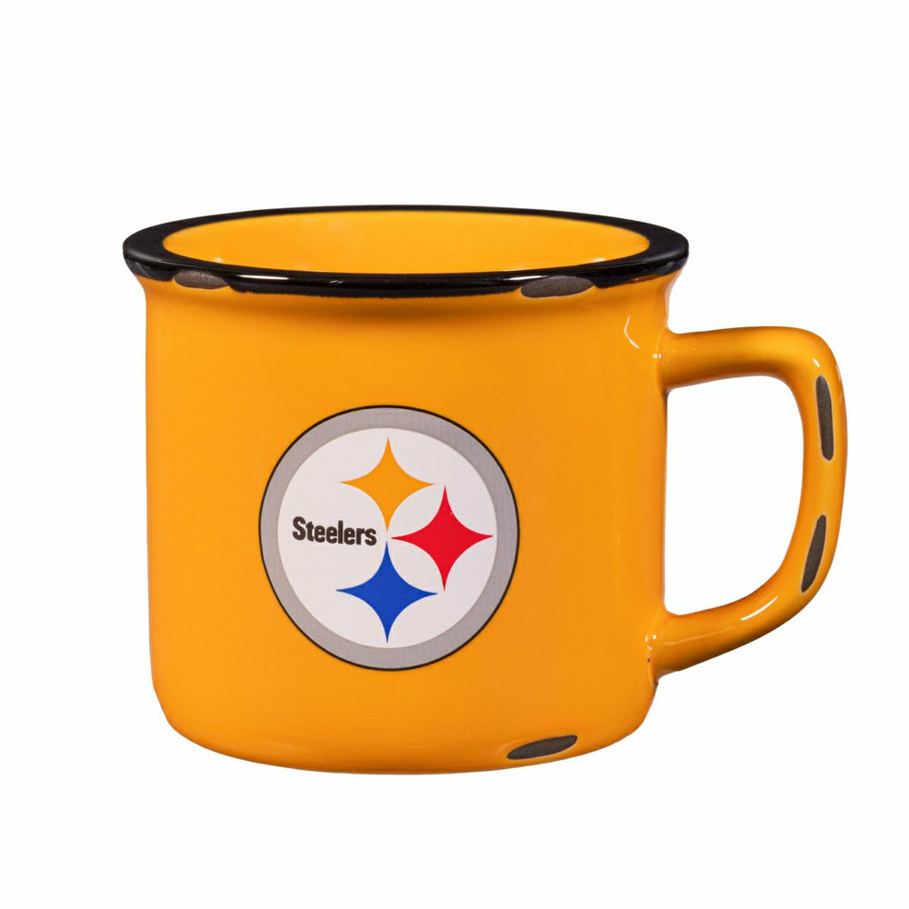 Pittsburgh Steelers Ceramic Camp Cup with Enamel Finish, 14oz, NFL
