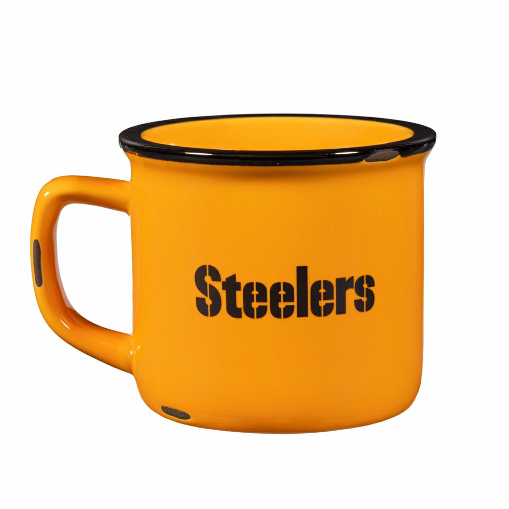 Pittsburgh Steelers Ceramic Camp Cup with Enamel Finish, 14oz, NFL