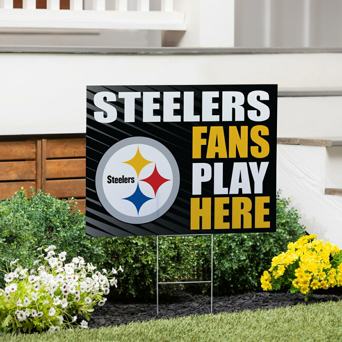 Pittsburgh Steelers Coroplast Yard Sign "Fans Play Here", NFL, Home