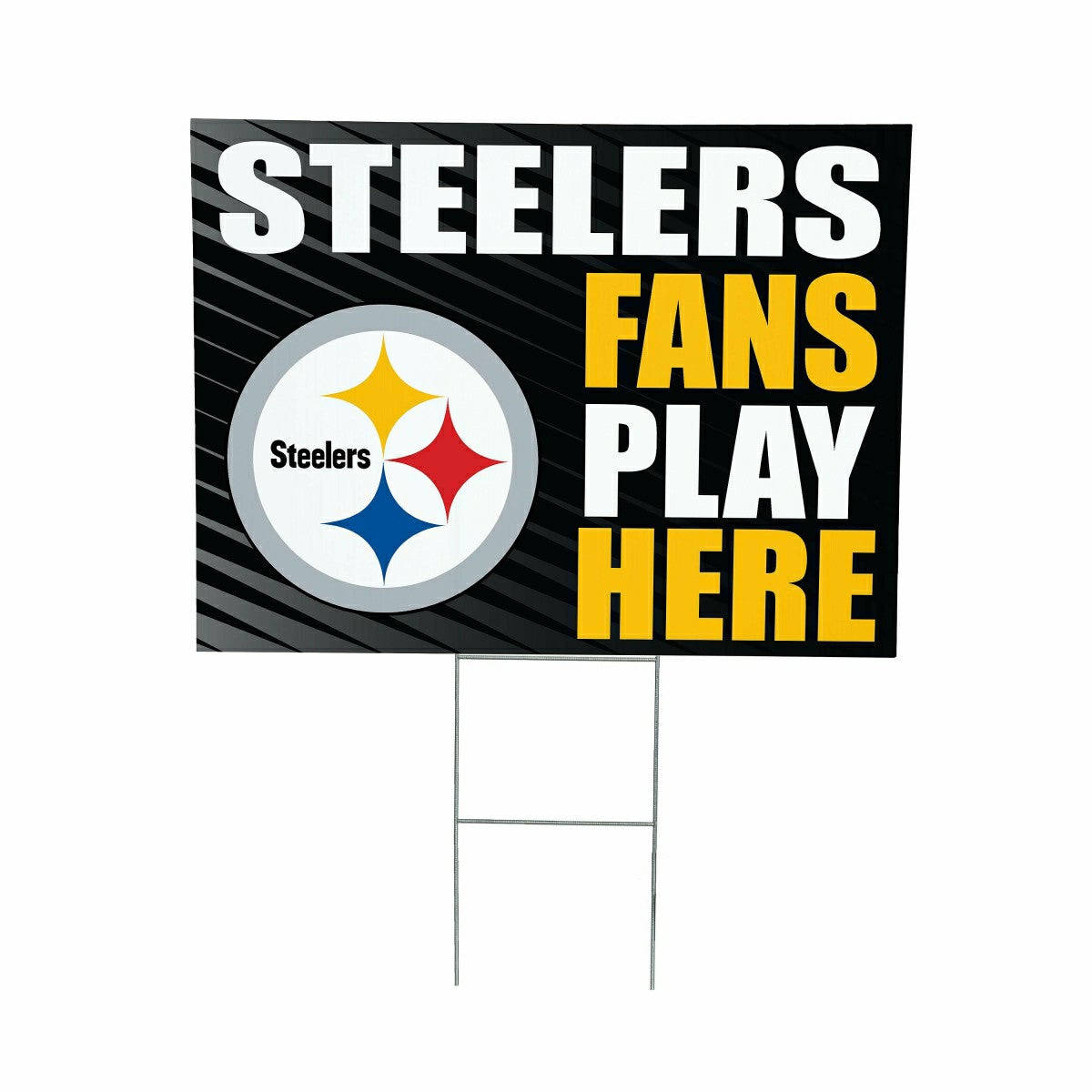 Pittsburgh Steelers Coroplast Yard Sign "Fans Play Here", NFL, Home