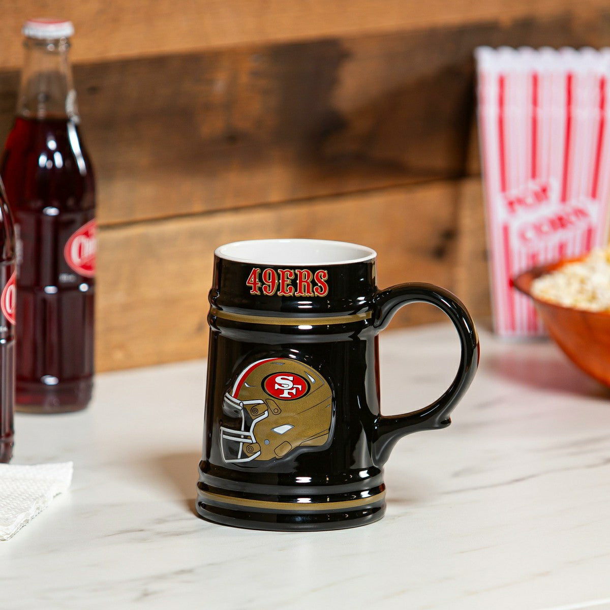 San Francisco 49ers Ceramic Stein Cup, 24oz, NFL, Home