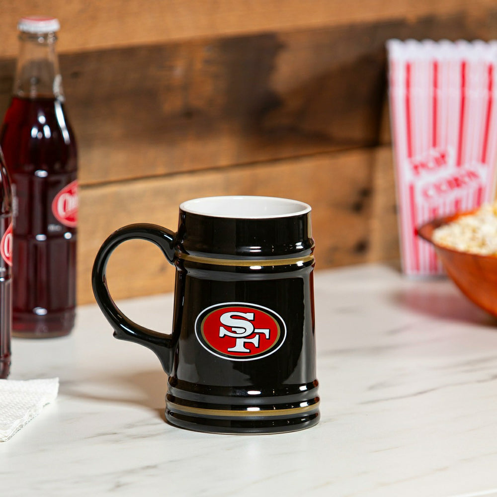 San Francisco 49ers Ceramic Stein Cup, 24oz, NFL, Home