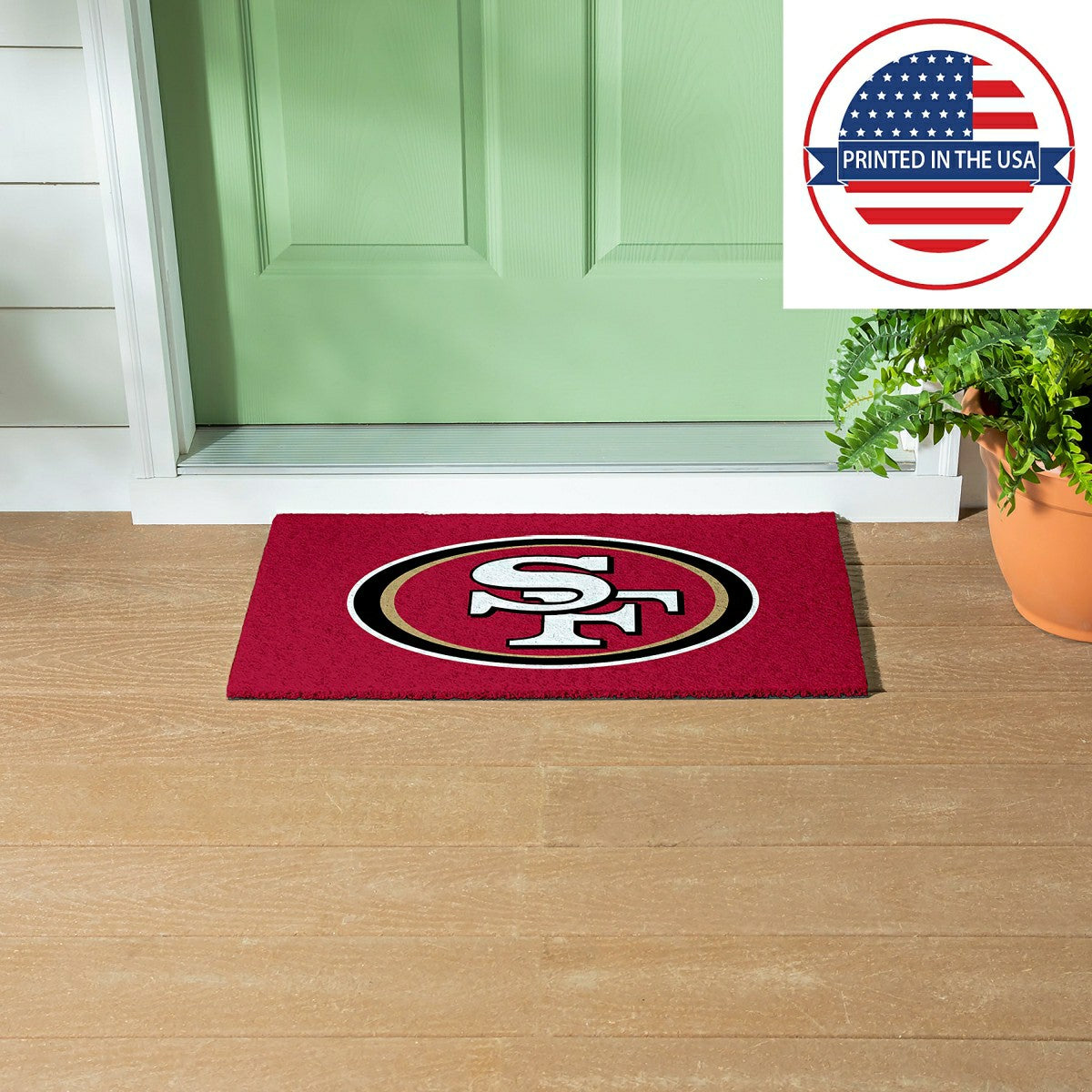 Full Color PVC Mat, 16" x 28", San Francisco 49ers, NFL