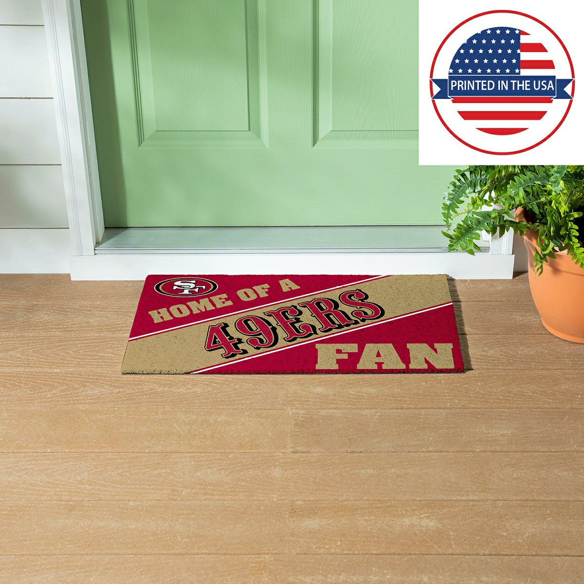 San Francisco 49ers, PVC Mat COLOR, Home of a Fan, NFL