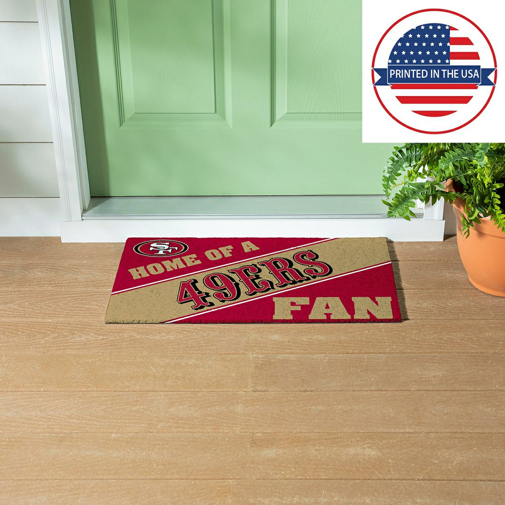 San Francisco 49ers, PVC Mat COLOR, Home of a Fan, NFL