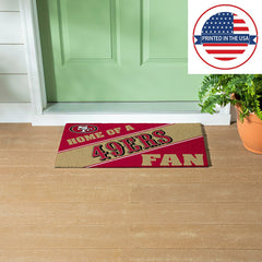 San Francisco 49ers, PVC Mat COLOR, Home of a Fan, NFL