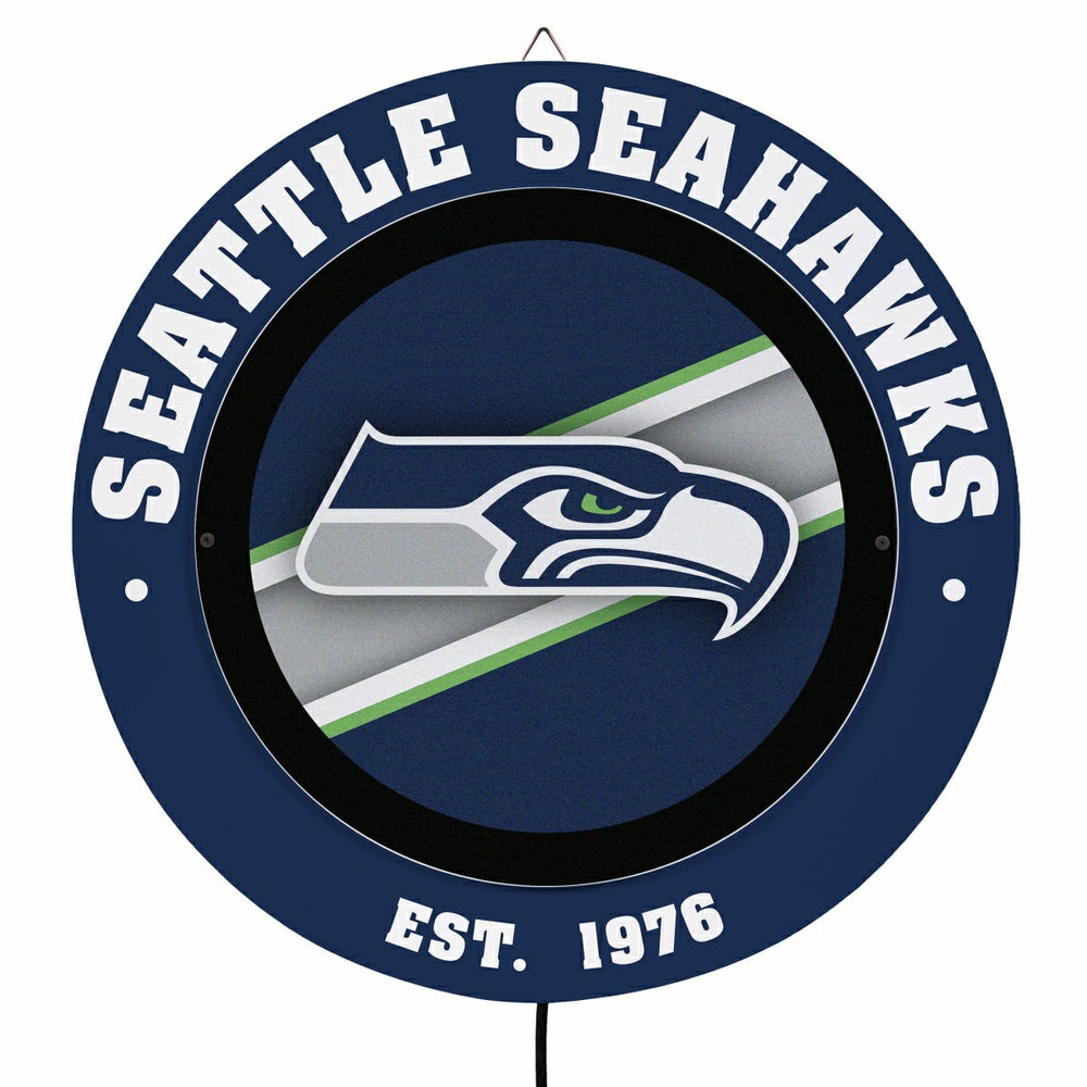Seattle Seahawks, Metal Lite, Round, NFL