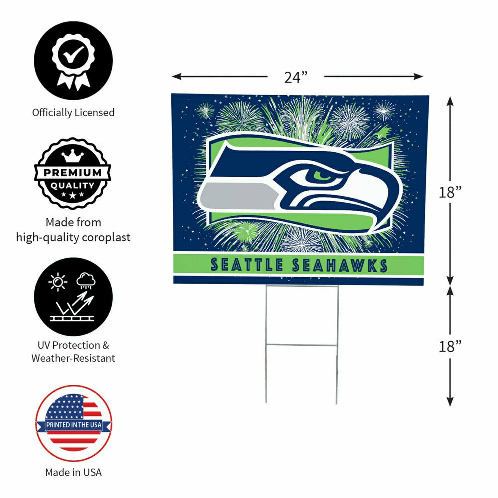 Seattle Seahawks Yard Sign, Patriotic, NFL, Home