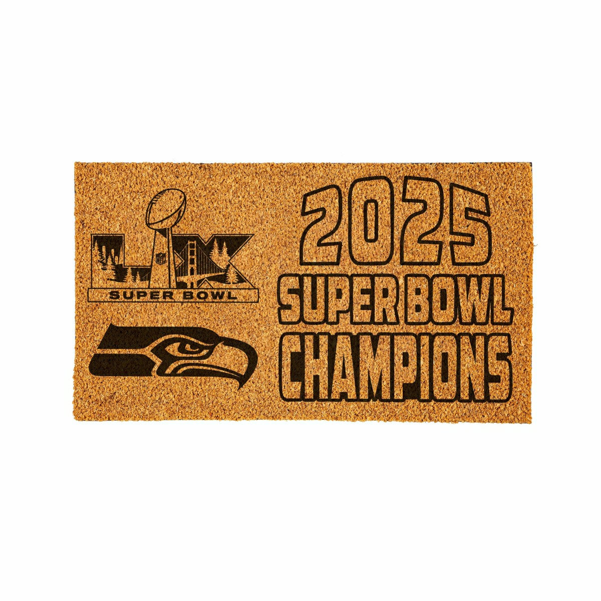 Seattle Seahawks, Super Bowl 60, Champions, Coir Mat, One Color, 28"x , NFL