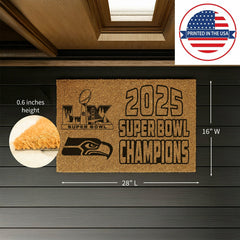 Seattle Seahawks, Super Bowl 60, Champions, Coir Mat, One Color, 28"x , NFL