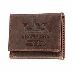 Seattle Seahawks, Super Bowl 60, Wallet, Tri-fold, Brown, NFL, Home